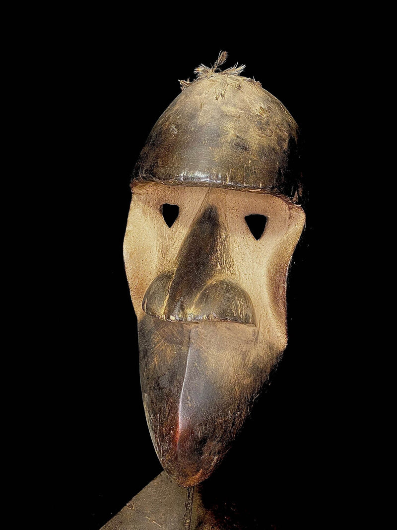 African antique Tribal Art Wooden Carved Mask Fine Old Dan