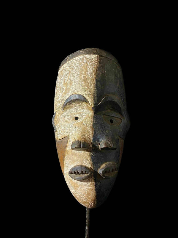 African art Igbo and white mask female spirit Face Mask Wood