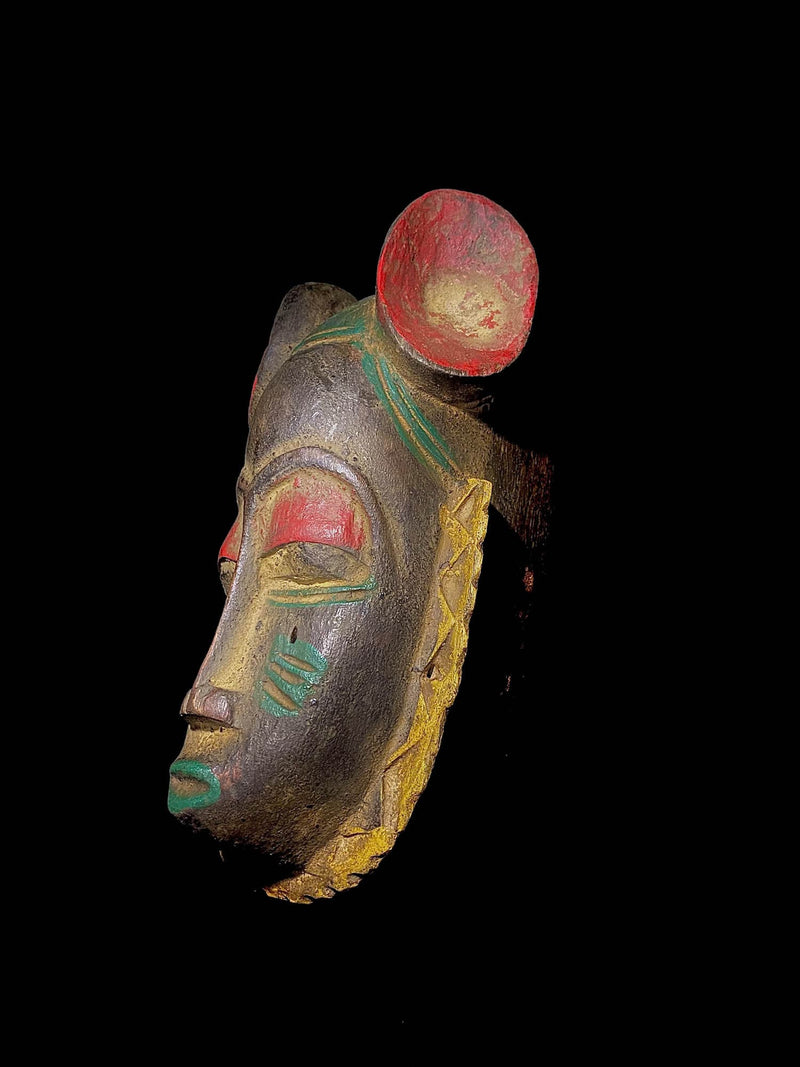 african carved wood masks tribal Guru mask of the African