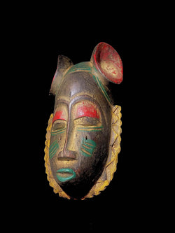 african carved wood masks tribal Guru mask of the African
