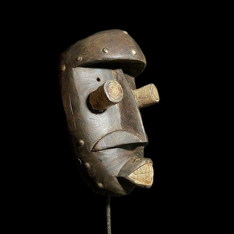 African carved wood tribal mask of the Grebo African