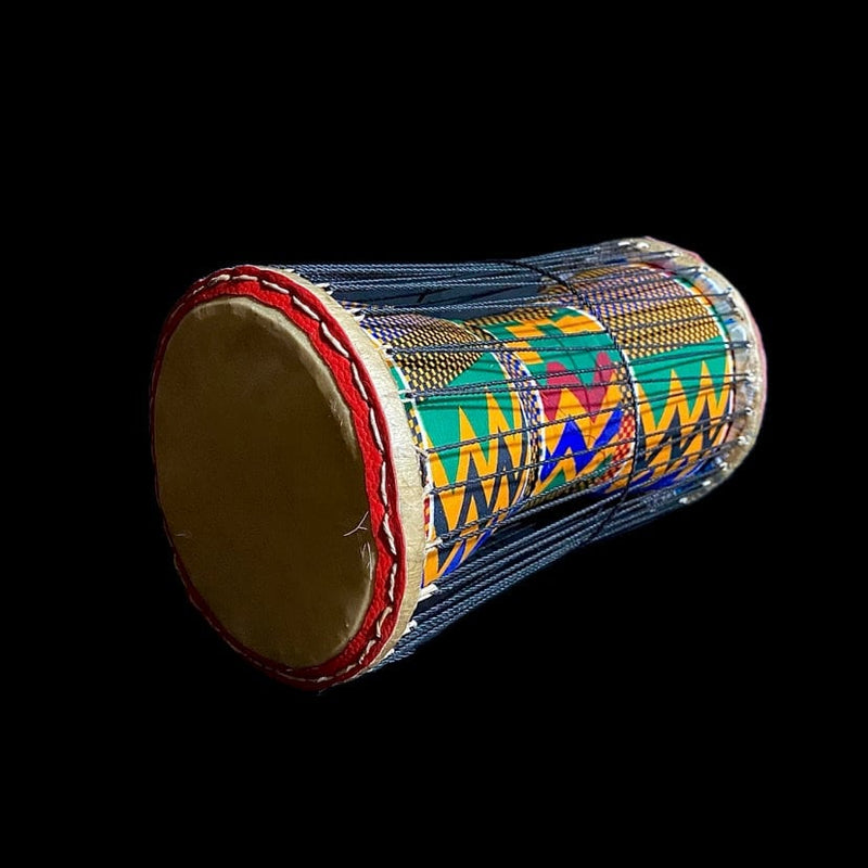 African djembe drum instrument known for its vibrant colors
