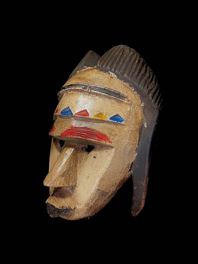 African Face Mask African Tribal Art Wooden Bete Guro face
