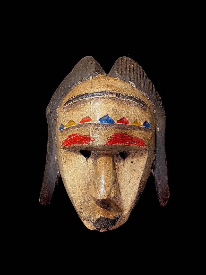 African Face Mask African Tribal Art Wooden Bete Guro face