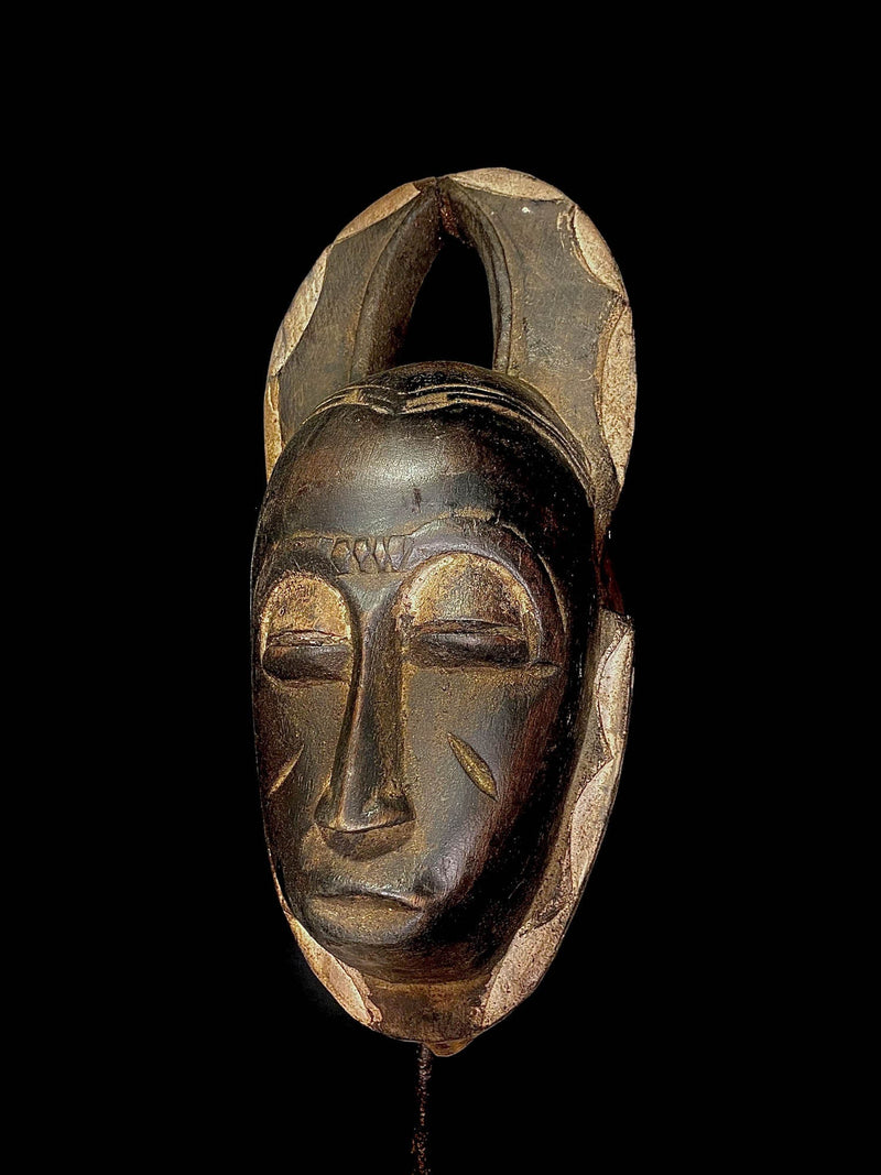 African Hand Carved Vintage Wall Mask,Mask Baule Tribe
