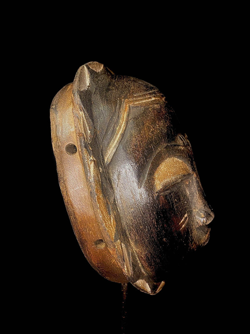 African Hand mask Face African Tribal Art Wooden hand carved