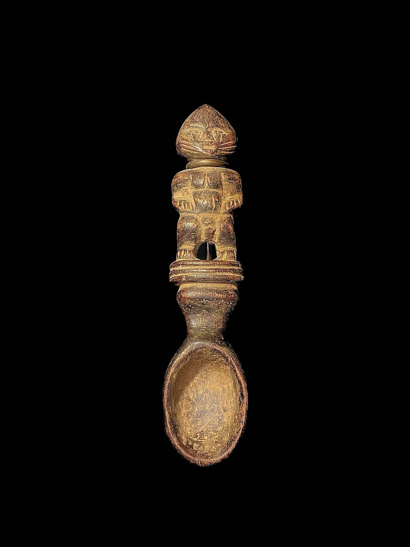 African Makonde Spoon Sculpted Spoon Whose Handle Forms