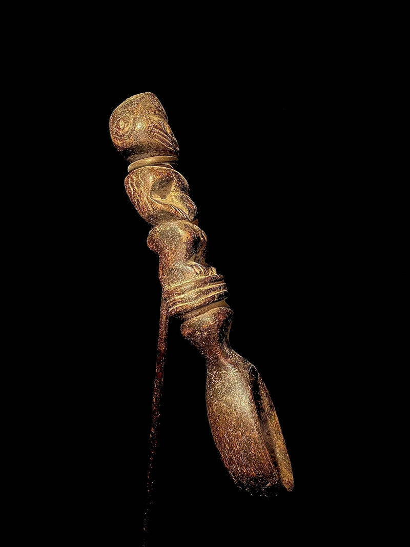 African Makonde Spoon Sculpted Spoon Whose Handle Forms