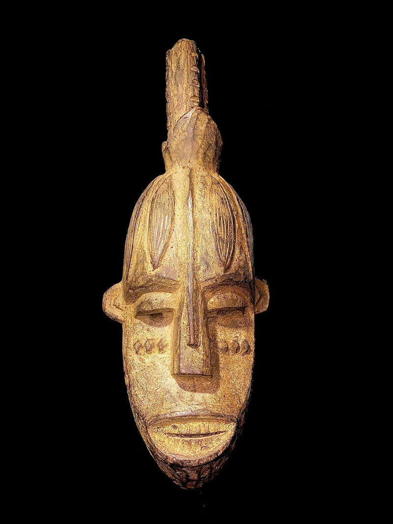 African mask antiques tribal art Face vintage Wood Carved
