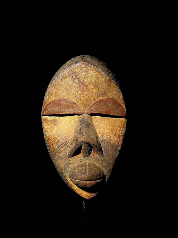 African mask antiques tribal Face vintage Wood Carved Dan