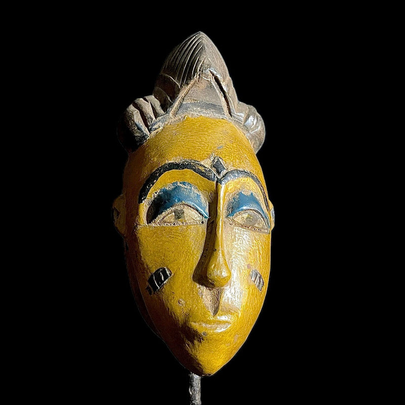 African Mask Antiques Tribal Face Vintage Wood Carved