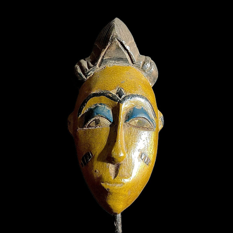 African Mask Antiques Tribal Face Vintage Wood Carved