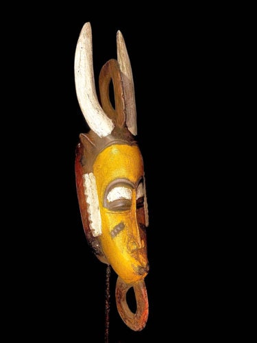 african mask antiques tribal Face vintage Wood Carved