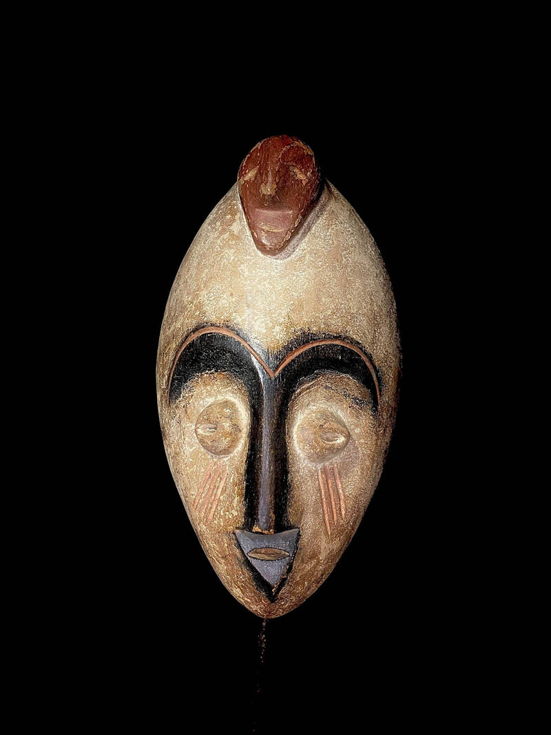 African mask antiques tribal Face vintage Wood Carved idoma