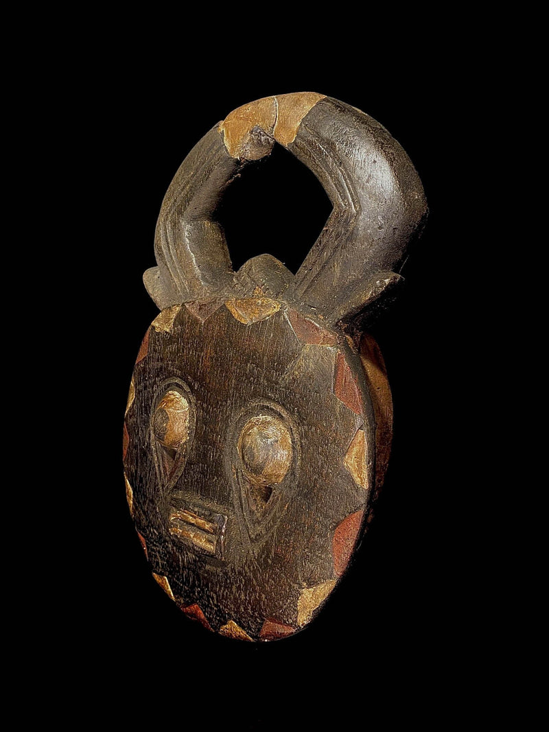 African mask antiques tribal vintage Wood Carved Hanging