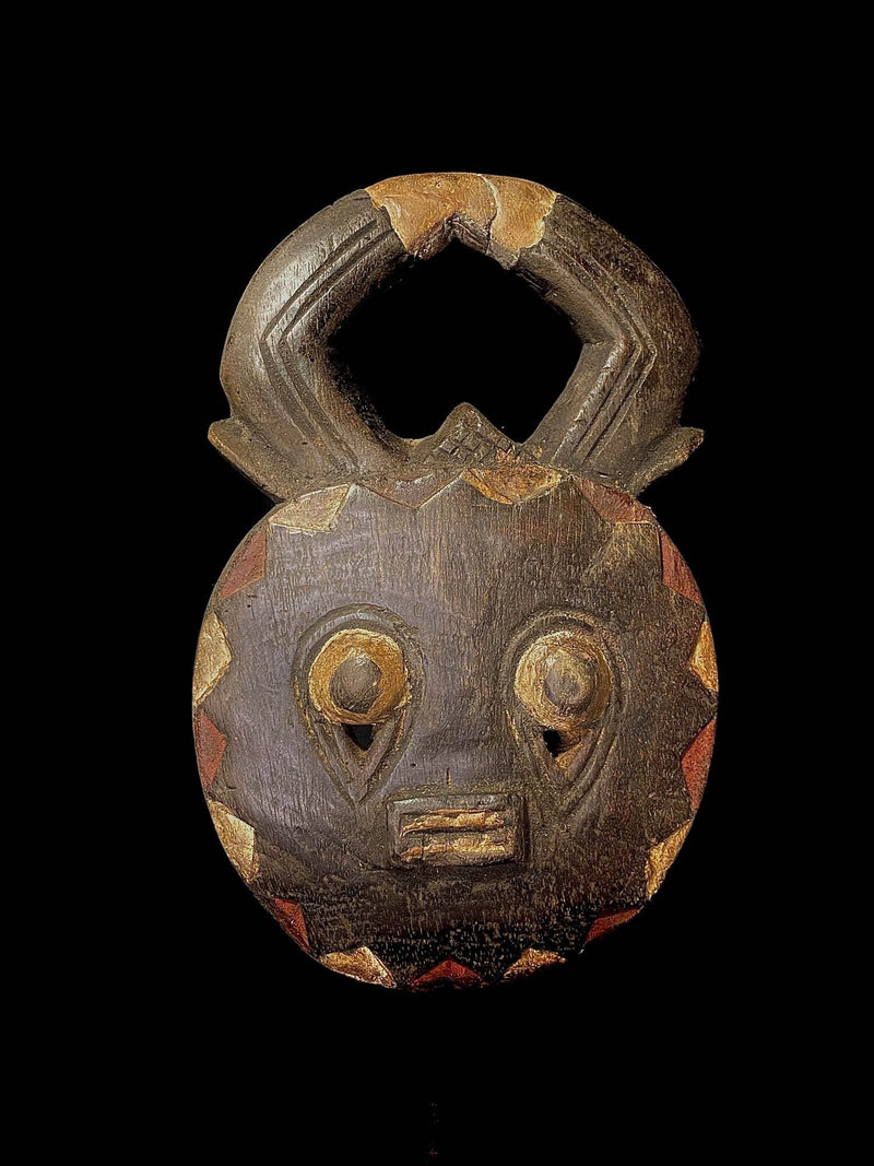 African mask antiques tribal vintage Wood Carved Hanging