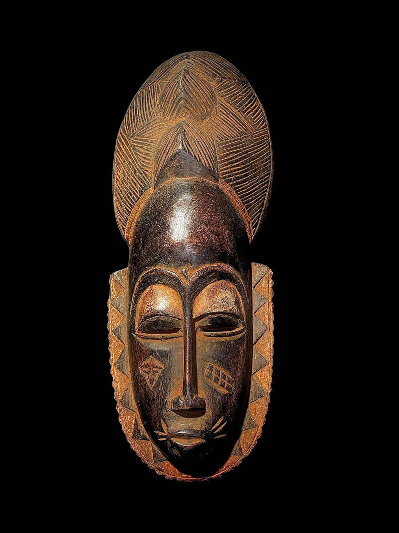 African Mask wood mask Tribal Handmade vintage hand carved