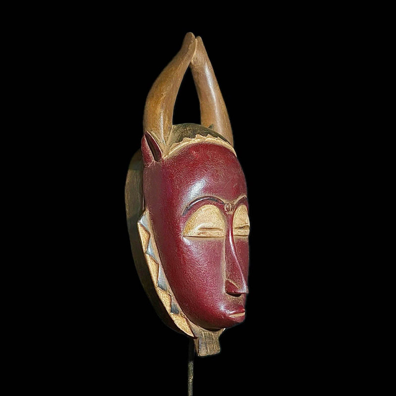 African Mask Baule African Mask Tribal Face Mask Wood Hand