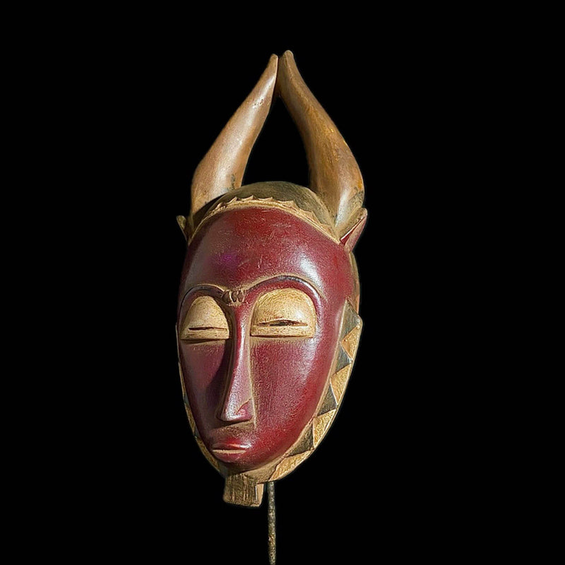 African Mask Baule African Mask Tribal Face Mask Wood Hand