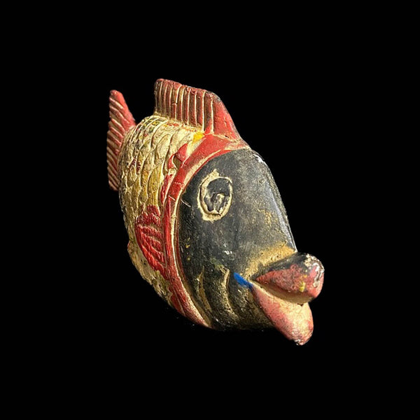 African Mask Bozo Fish Mask Primitive Art -7532 - Art