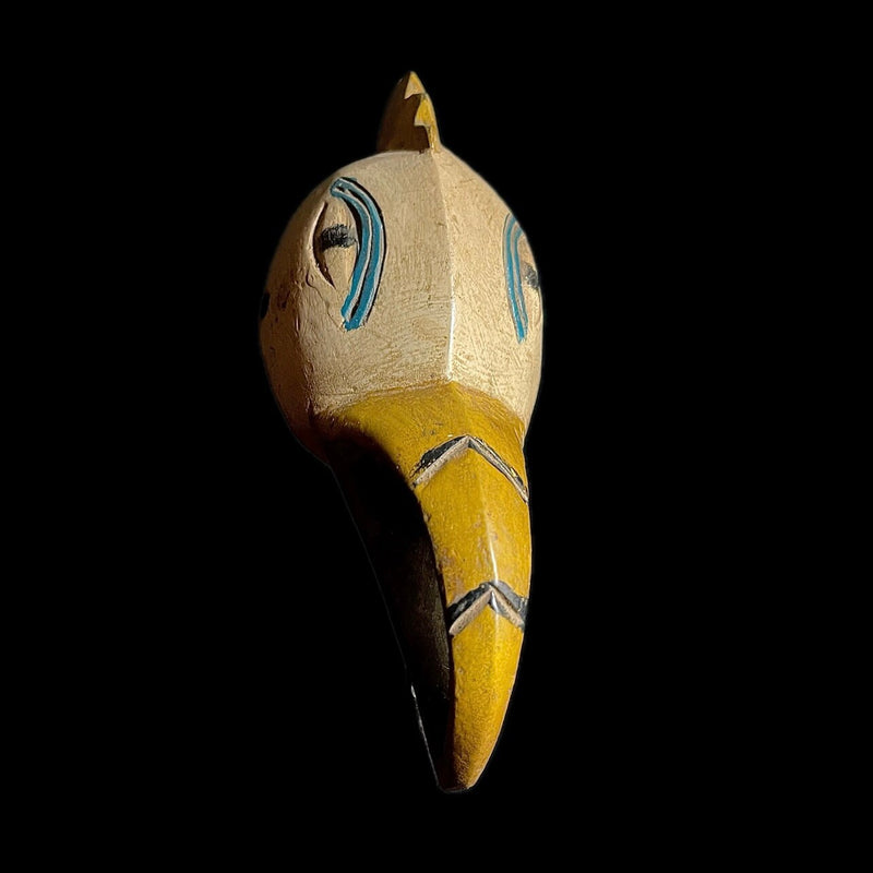 African mask Dan Bird Man Wood Face Mask Early 20th Century
