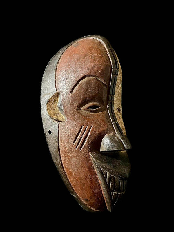 African Mask Face Tribal Wood Hand Carved Female mask mmwo
