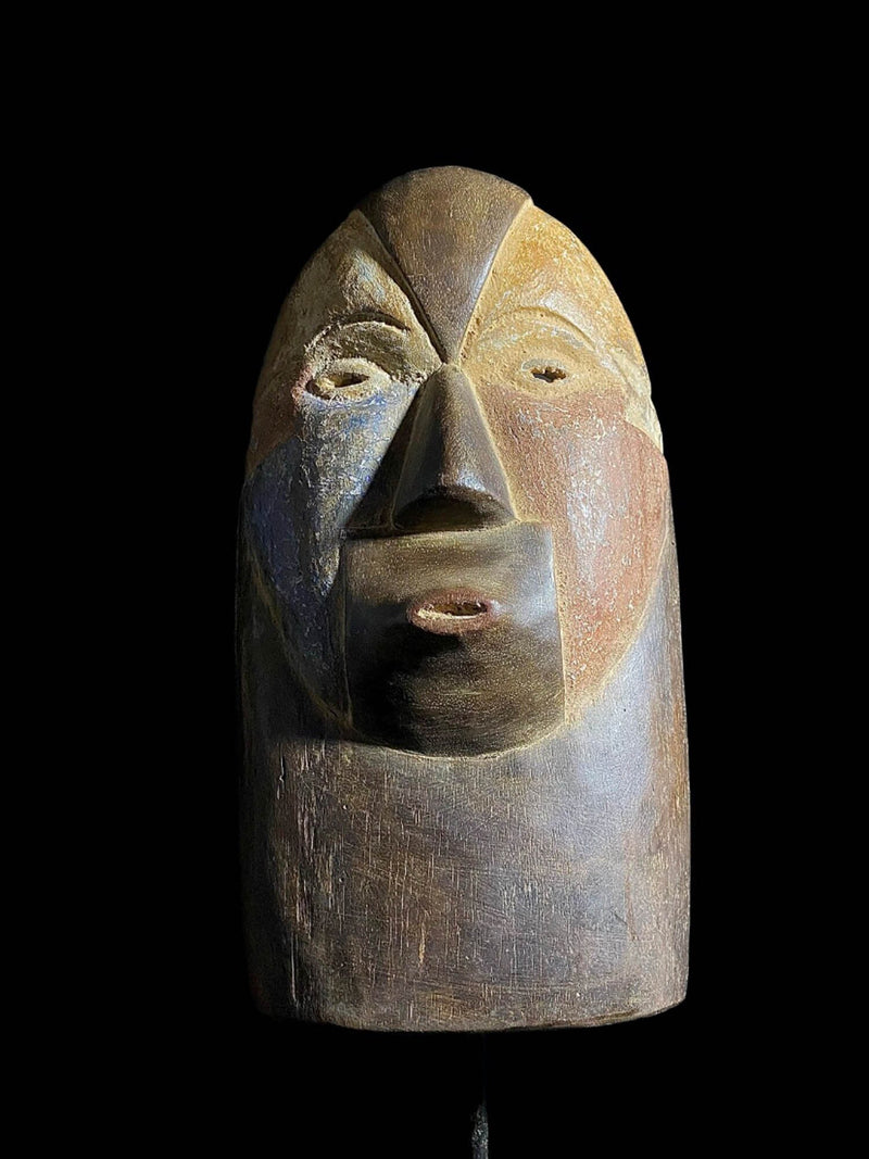 African Mask Face Mask Wood Hand Carved Wall Hanging Art