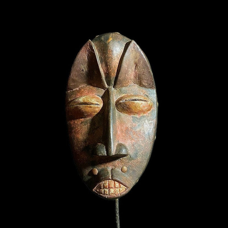 African mask Hand Carved Décor carved wooden Hanging Dan