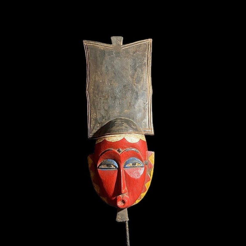 African Mask Hand Carved Guro Tribe Gu Female Face Mask Home