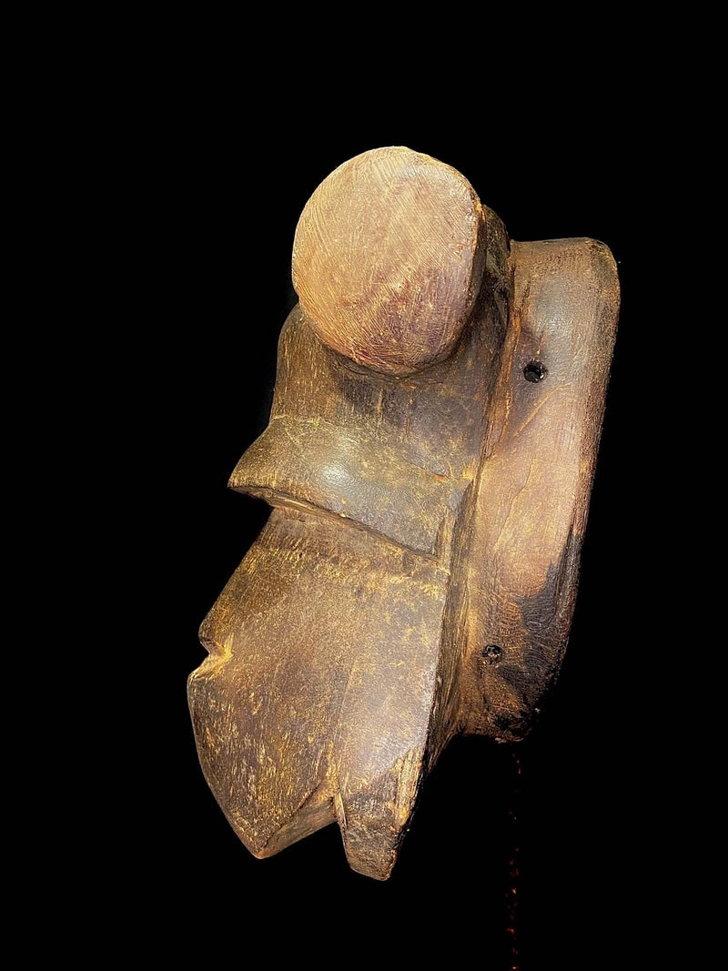 African Mask Hand Carved Wooden Decor Baule Monkey Mask