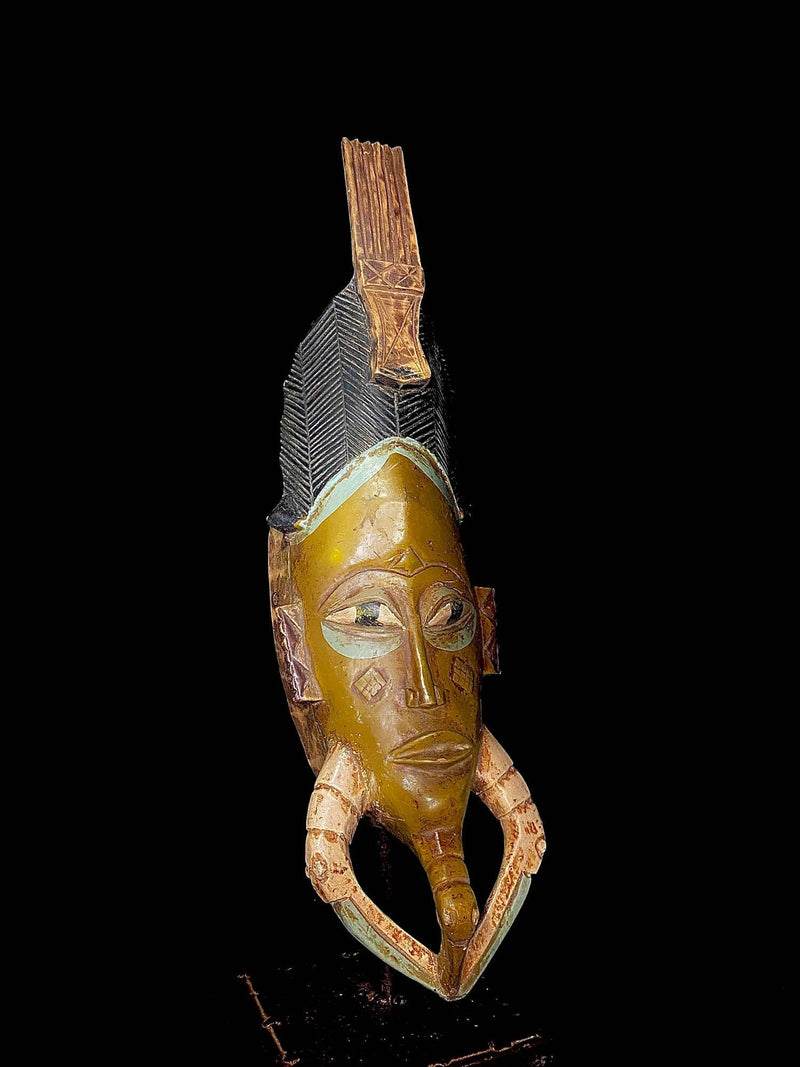 African mask Hand Carved Wooden Tribal African Guro Kweni