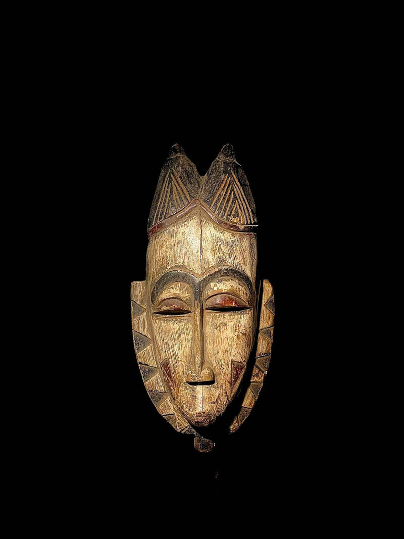 African mask Home Décor Face vintage Wood Carved Hang