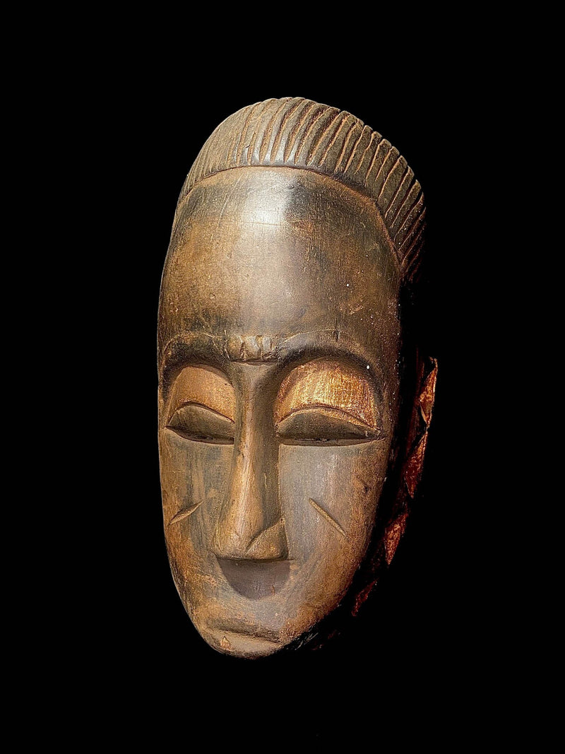 African Mask Home Décor Wood Hand Carved Wall Hanging Guro