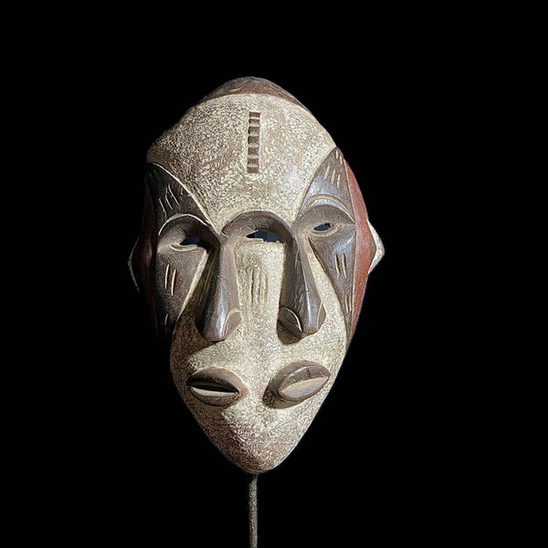African Mask Igbo Vintage Hand Carved Wooden African Antique