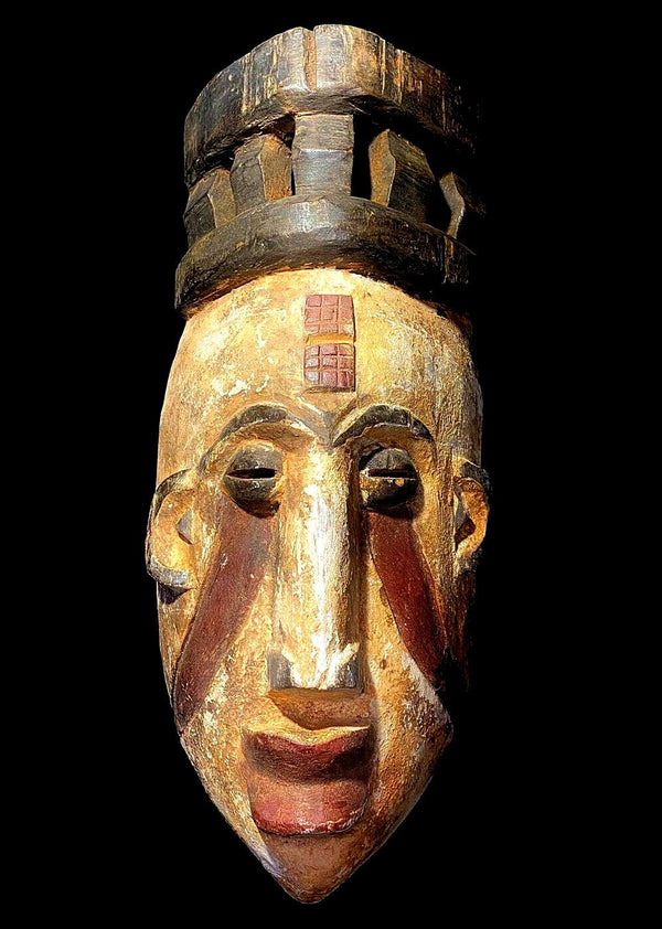 African Mask Igbo African Tribal Wooden Face Mask Hand