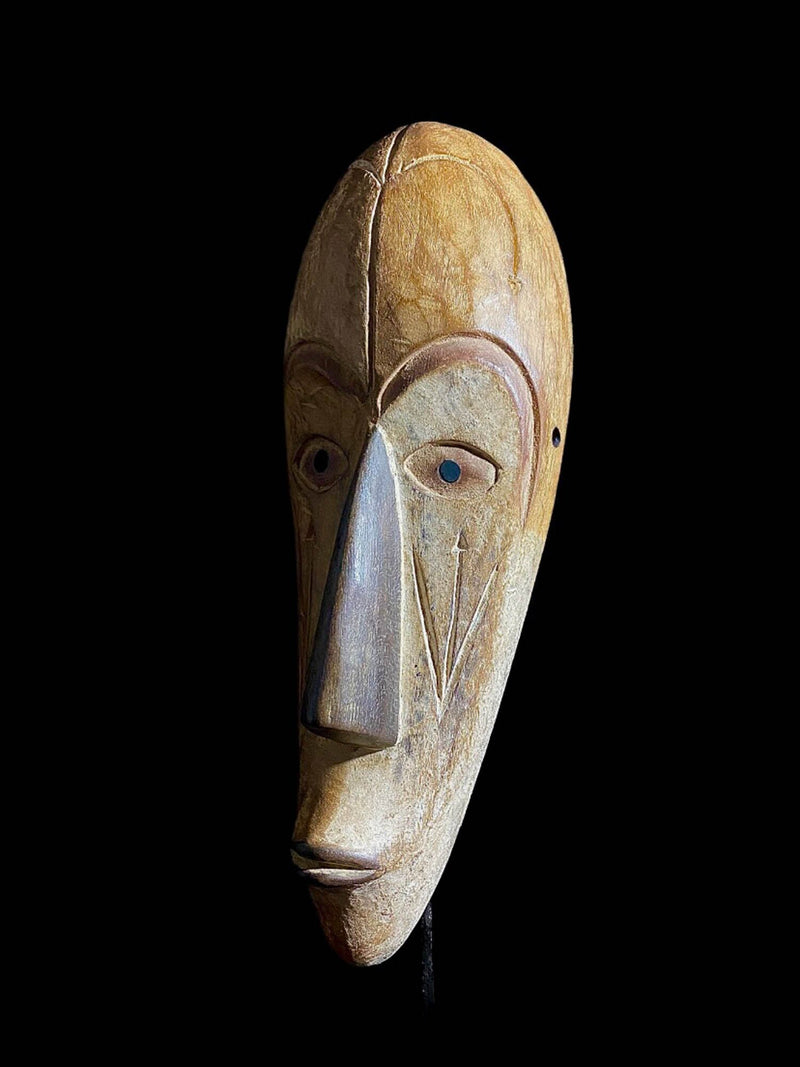 African Mask Initiation Spirit Mask With Torchlights Fang