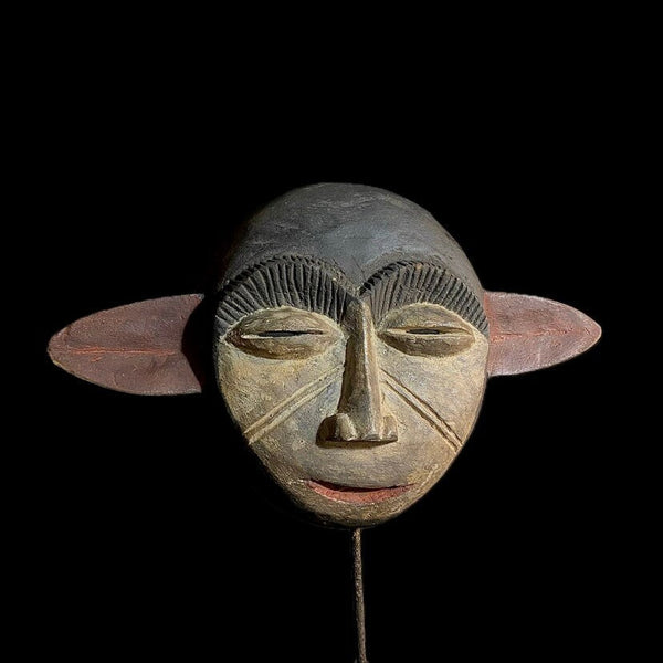 African Mask Ngil Fang Tribal Art Wood Hand Carved Wall