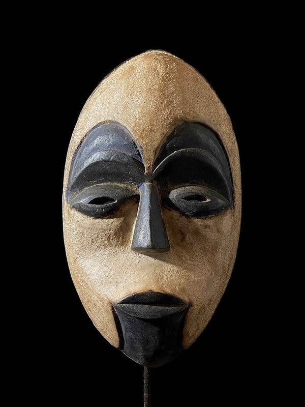 African Mask Nigerian Igbo Wood Carved Spirit Mask Vintage
