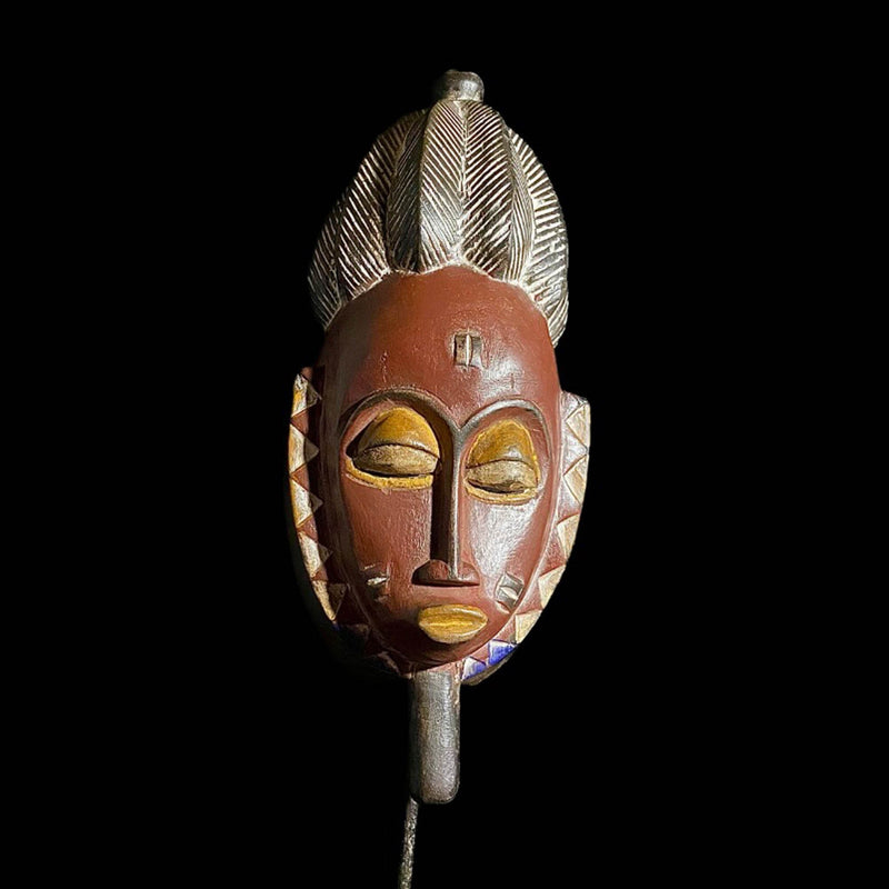 african mask Red Mask Of The Guru Tribe Made Of Wood Full