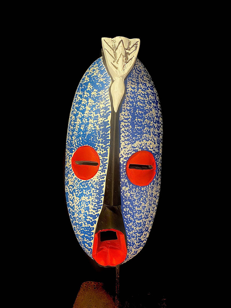 African Mask Traditional Ghana Colorful-6106 - Art Objects