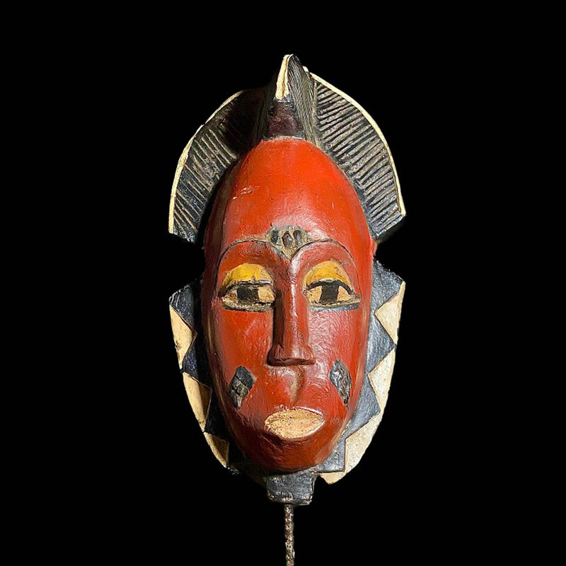 African Mask Traditional Tribal Handwork Traditional Red