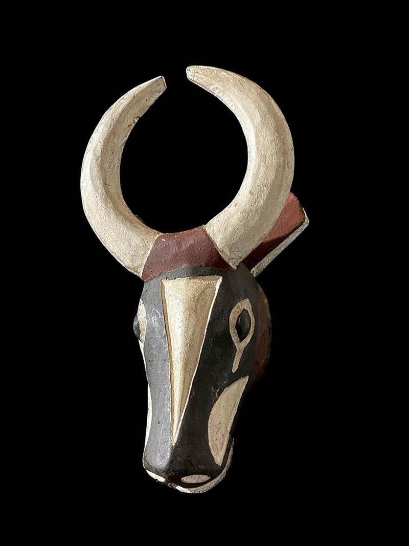 African Mask Tribal Face Bobo Bush Cow Mask Burkina Faso