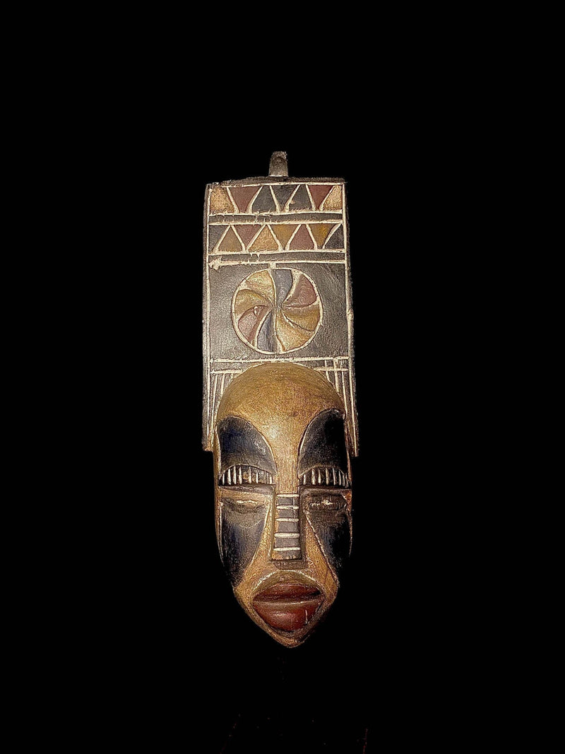 African mask Tribal Face Mask Wood Hand Carved Vintage Wall