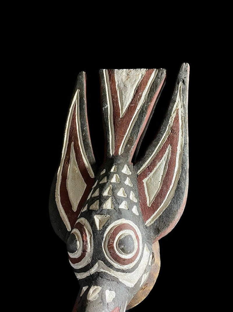 African Mask Tribal Face Old Bobo Bird Dance Mask Helmet