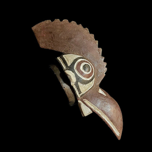 African Mask Tribal Face Old Bobo Bird Dance Mask Helmet