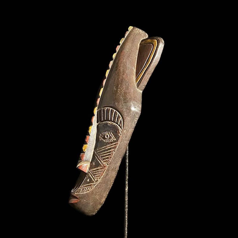 african mask Tribal Face Vintage Carved Wood Baule Antique