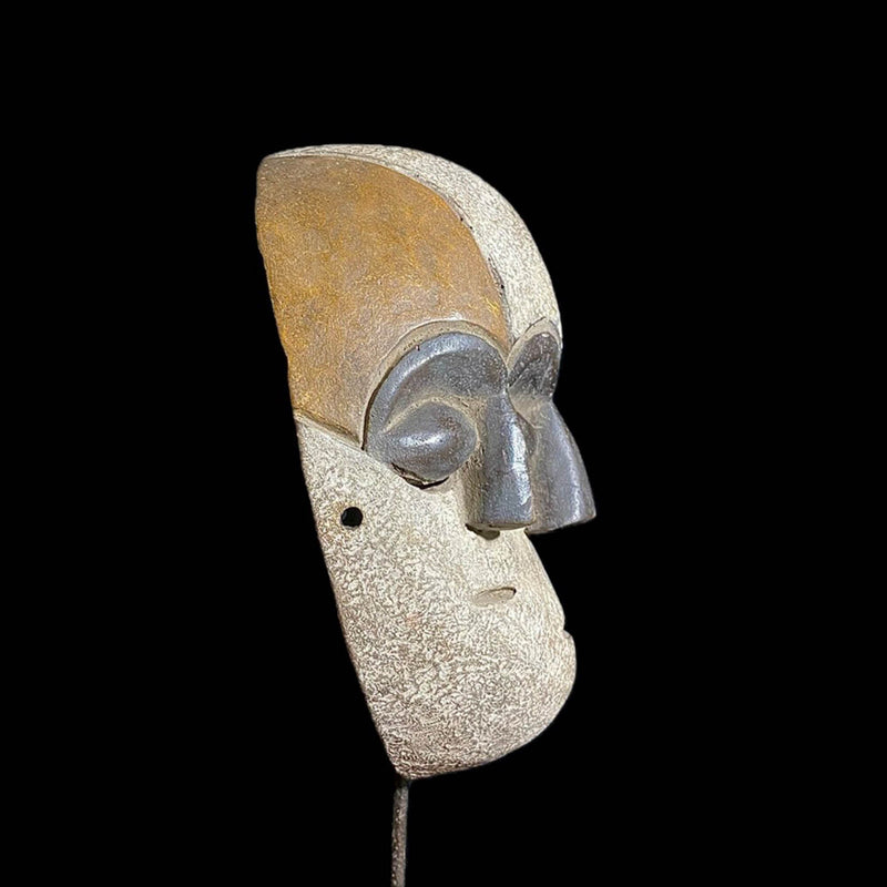 African Mask Tribal Face Wood Hand Carved Vintage Wall