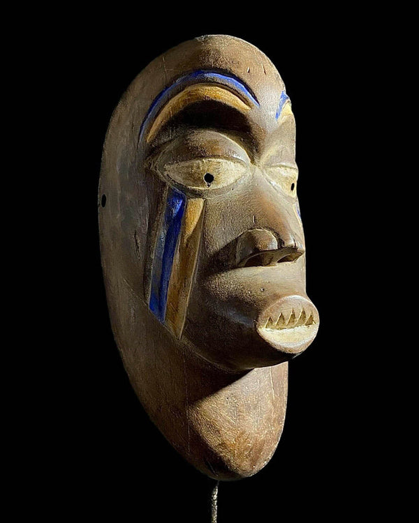 African Mask Tribal Face Mask Wood Igbo Beaked Wood Mask