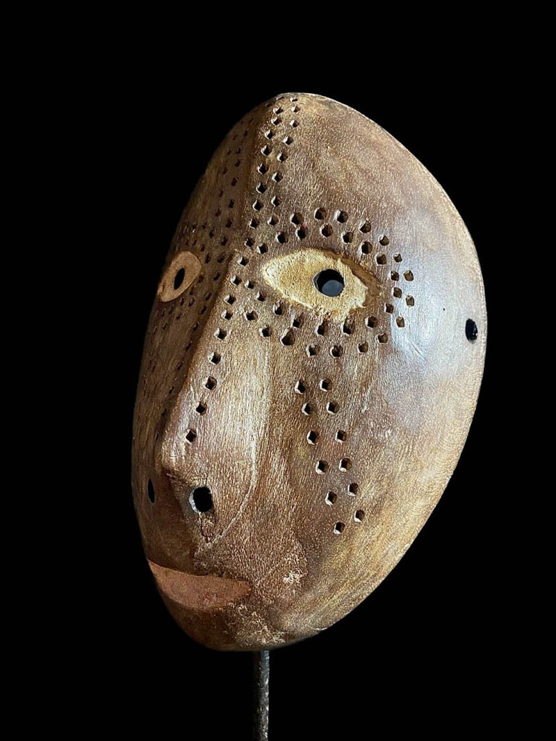 African Mask Tribal Face Mask Wood Lega Idimu Mask Congo