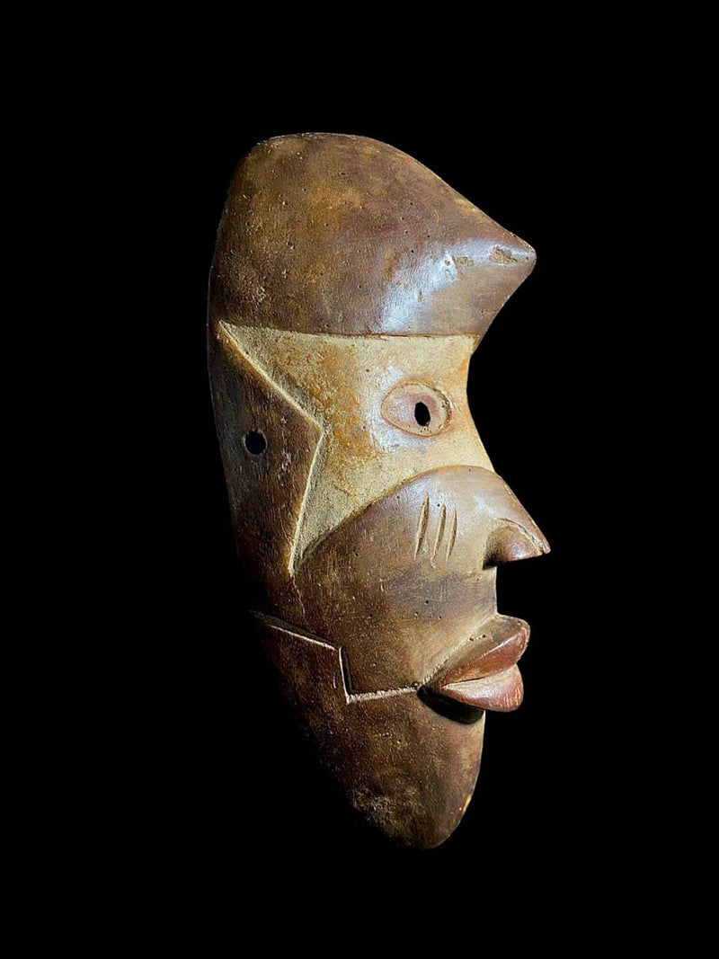 African Mask Tribal Hand Carved Wall Hanging Art Igbo Mask